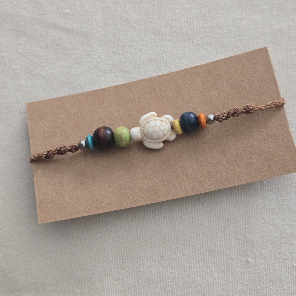 027 New Handmade Colorful Beaded Turtle Bracelet